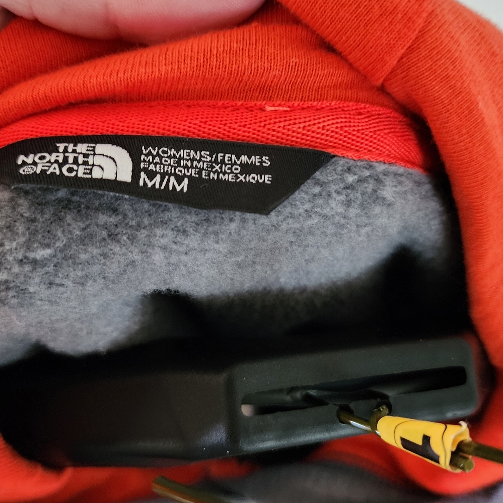 The North Face Hoodie Sweatshirt Womens Size M Gray and Orange Hiking Granola - Picture 6 of 7